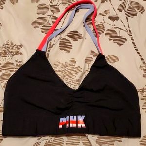 Pink sports bra
